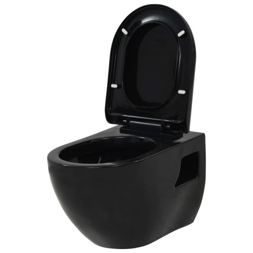 Viseča WC školjka keramična črna