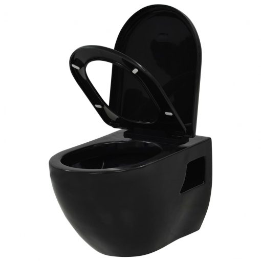 Viseča WC školjka keramična črna