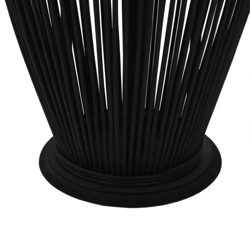Viseča laterna za svečo iz bambusa 95 cm črna