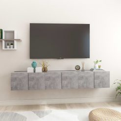 Viseče TV omarice 3 kosi betonsko sive 60x30x30 cm iverna pl.