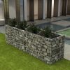 Visoka greda gabion jeklo 360x90x100 cm