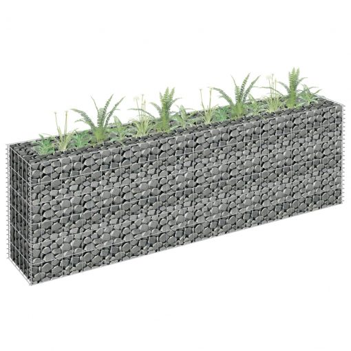 Visoka greda gabion pocinkano jeklo 180x30x60 cm