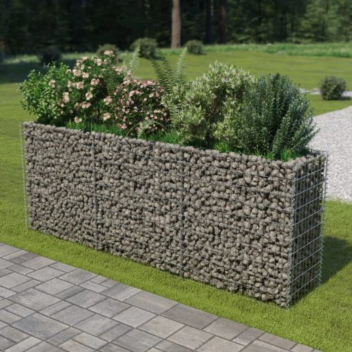 Visoka greda gabion pocinkano jeklo 270x50x100 cm