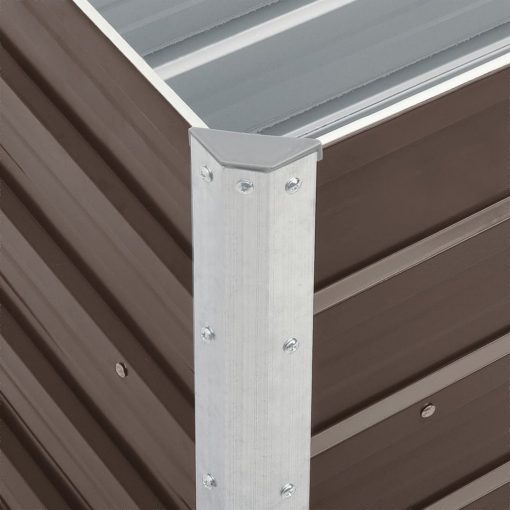Visoka greda pocinkano jeklo 240x40x45 cm rjava
