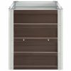 Visoka greda pocinkano jeklo 240x40x45 cm rjava