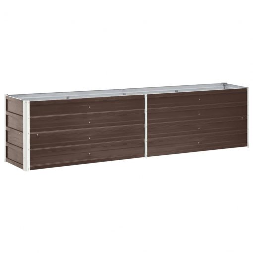 Visoka greda pocinkano jeklo 240x40x45 cm rjava