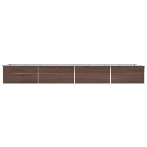 Visoka greda pocinkano jeklo 600x80x45 cm rjava