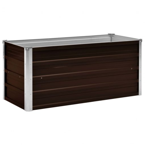 Visoka greda rjava 100x40x45 cm pocinkano jeklo