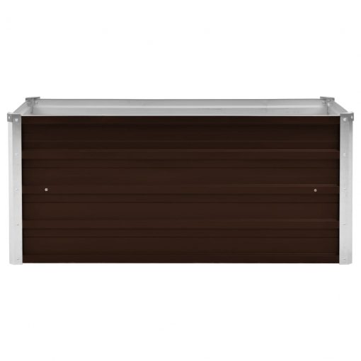 Visoka greda rjava 100x40x45 cm pocinkano jeklo
