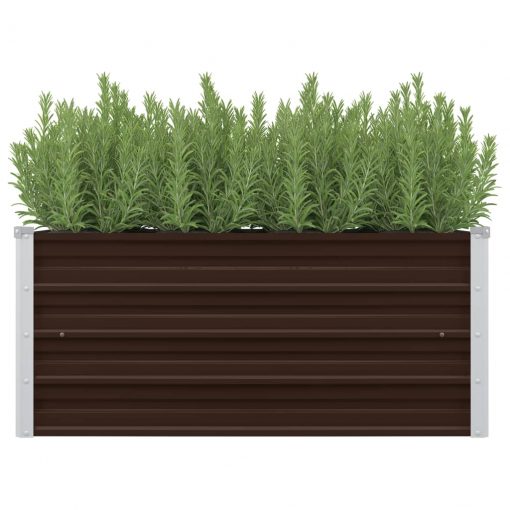 Visoka greda rjava 100x40x45 cm pocinkano jeklo