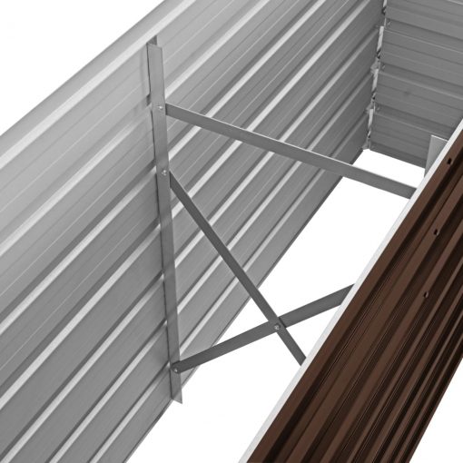 Visoka greda rjava 160x40x77 cm pocinkano jeklo