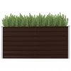 Visoka greda rjava 160x40x77 cm pocinkano jeklo