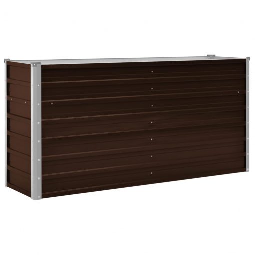Visoka greda rjava 160x40x77 cm pocinkano jeklo