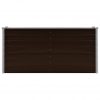 Visoka greda rjava 160x40x77 cm pocinkano jeklo