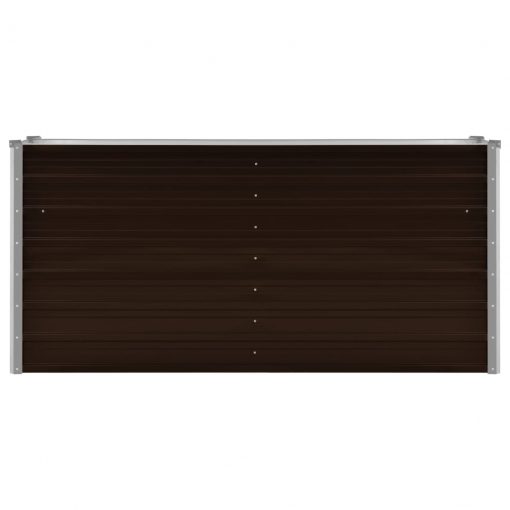 Visoka greda rjava 160x40x77 cm pocinkano jeklo