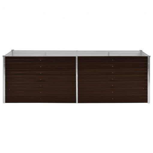 Visoka greda rjava 240x80x77 cm pocinkano jeklo