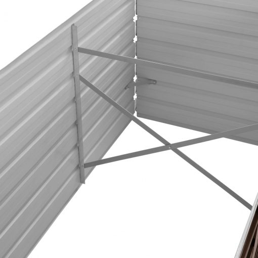 Visoka greda rjava 320x80x45 cm pocinkano jeklo
