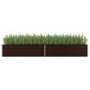 Visoka greda rjava 320x80x45 cm pocinkano jeklo