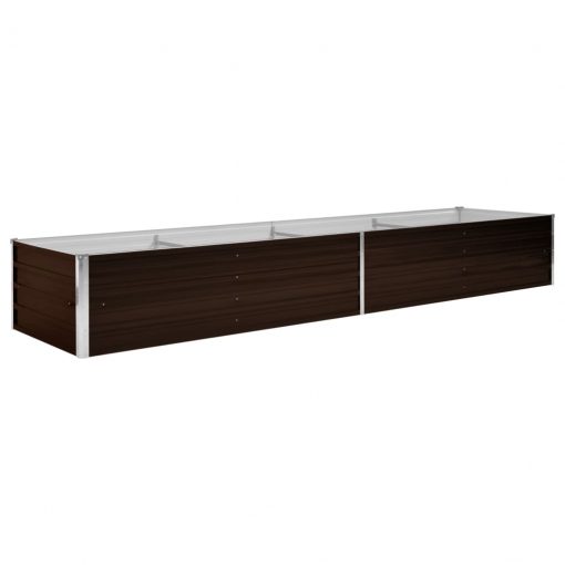 Visoka greda rjava 320x80x45 cm pocinkano jeklo