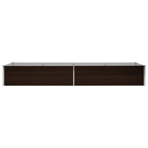 Visoka greda rjava 320x80x45 cm pocinkano jeklo