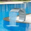 Vodni slap za bazen nerjaveče jeklo 45x30x60 cm