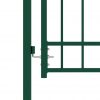 Vrata za ograjo s konicami jeklo 100x200 cm zelena