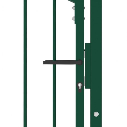 Vrata za ograjo s konicami jeklo 100x200 cm zelena