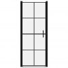Vrata za tuš kaljeno steklo 81x195 cm črna