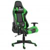 Vrtljiv gaming stol zelen PVC