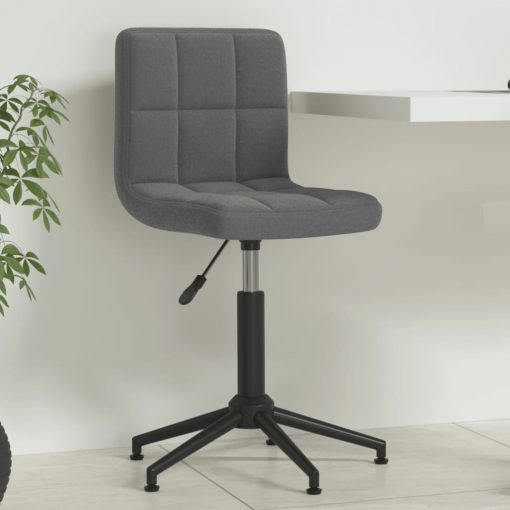 Vrtljiv pisarniški stol temno siv žamet