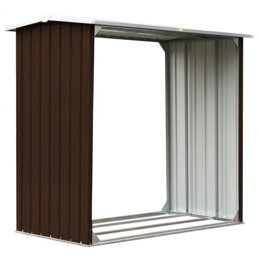 Vrtna lopa za drva pocinkano jeklo 172x91x154 cm rjava