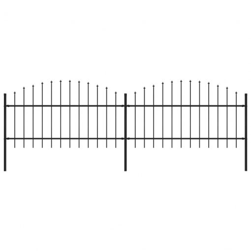 Vrtna ograja s koničastimi vrhovi jeklo (1-1