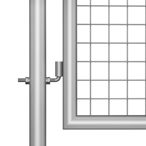 Vrtna vrata pocinkano jeklo 105x150 cm srebrna