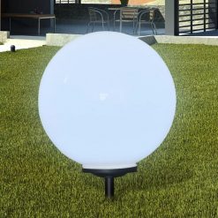 Vrtne solarne LED okrogle lučke 50cm za osvetlitev poti 1kos s konico