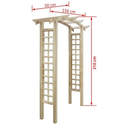 Vrtni obok 150x50x210 cm lesen