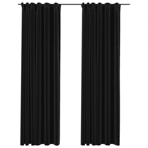 Zatemnitvene zavese z obešali 2 kosa antracitne 140x225 cm