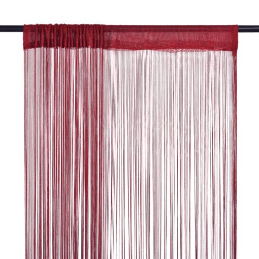 Zavese iz nitk 2 kosa 100x250 cm bordo barve