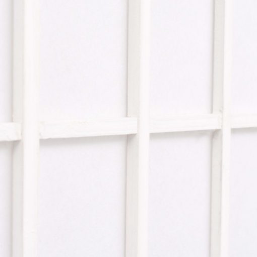 Zložljiv 6-delni paravan japonski stil 240x170 cm bele barve