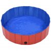 Zložljiv bazen za pse rdeč 120x30 cm PVC