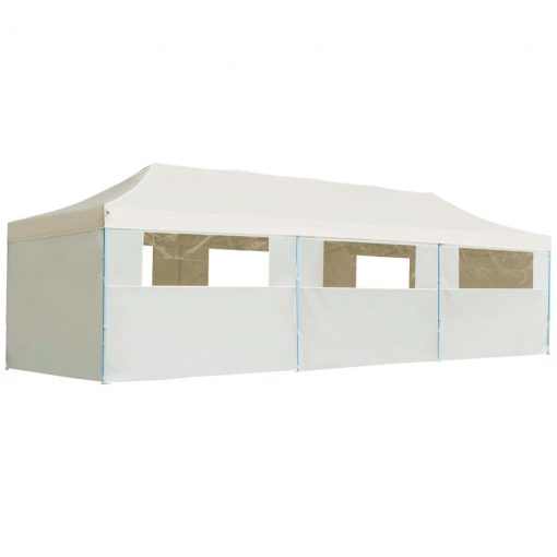 Zložljiv pop-up šotor za zabave z 8 stranicami 3x9 m krem