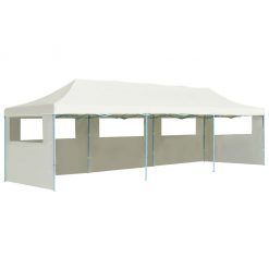 Zložljiv pop-up vrtni šotor s 5 stranicami 3x9 m krem