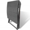 Zložljiv stolček poli ratan črne barve