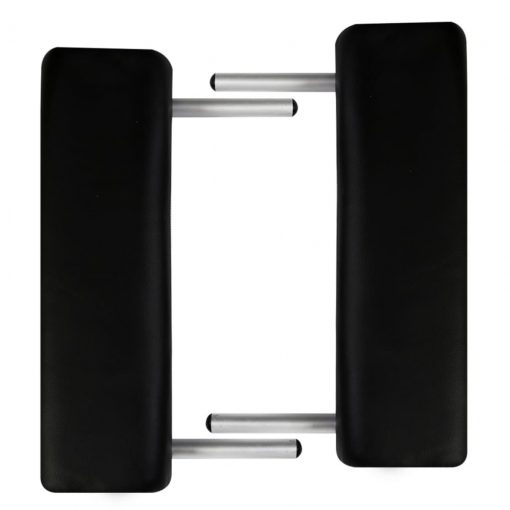Zložljiva masažna miza 2-conska aluminijast okvir črna