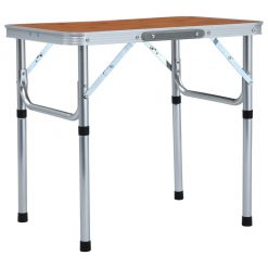 Zložljiva miza za kampiranje iz aluminija 60x45 cm