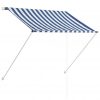 Zložljiva tenda 150x150 cm modra in bela