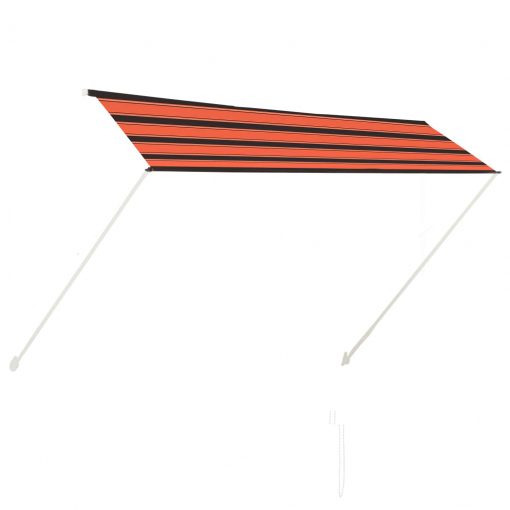 Zložljiva tenda 300x150 cm oranžna in rjava