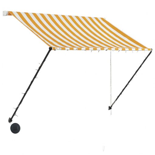 Zložljiva tenda z LED lučmi 150x150 cm rumena in bela