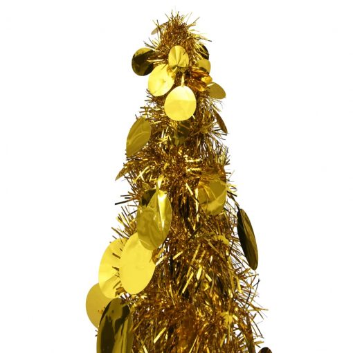 Zložljiva umetna novoletna jelka zlata 120 cm PET