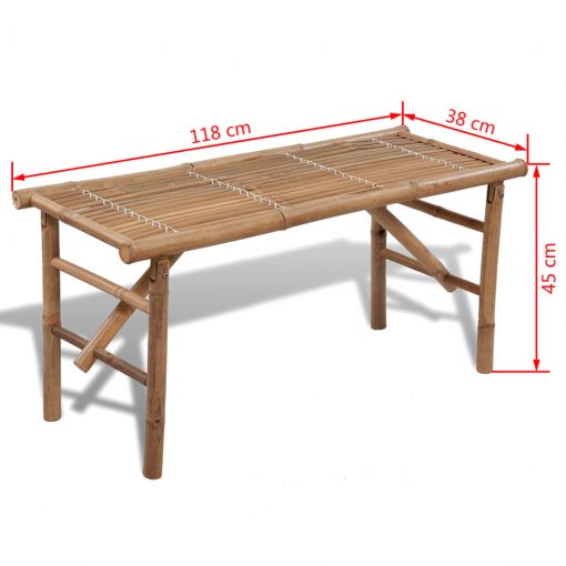 Zložljiva vrtna klop 118 cm bambus