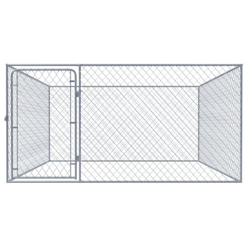 Zunanji pasji boks pocinkano jeklo 2x2x1 m